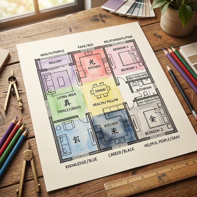 La Mappa Bagua: Guida Completa per Applicare il Feng Shui a Casa Tua