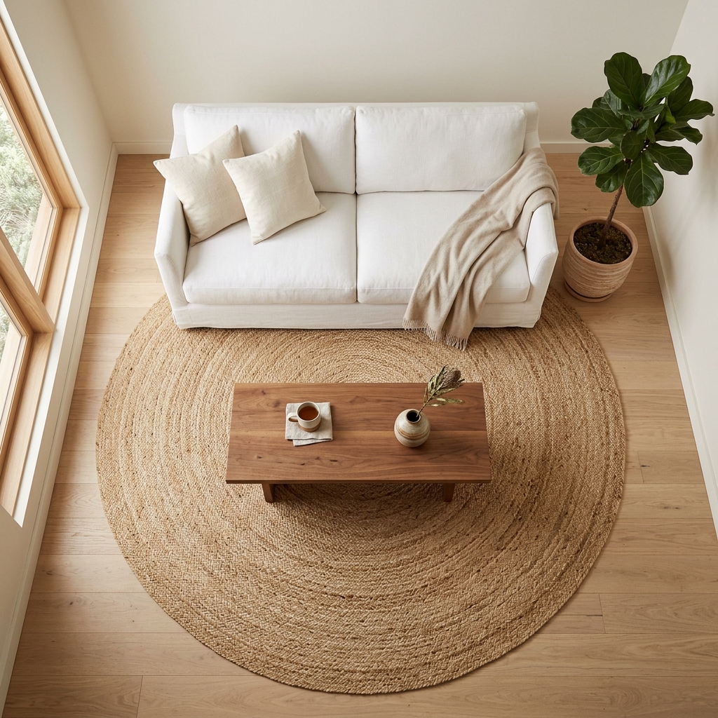 Tappeto naturale in stile zen e Feng Shui
